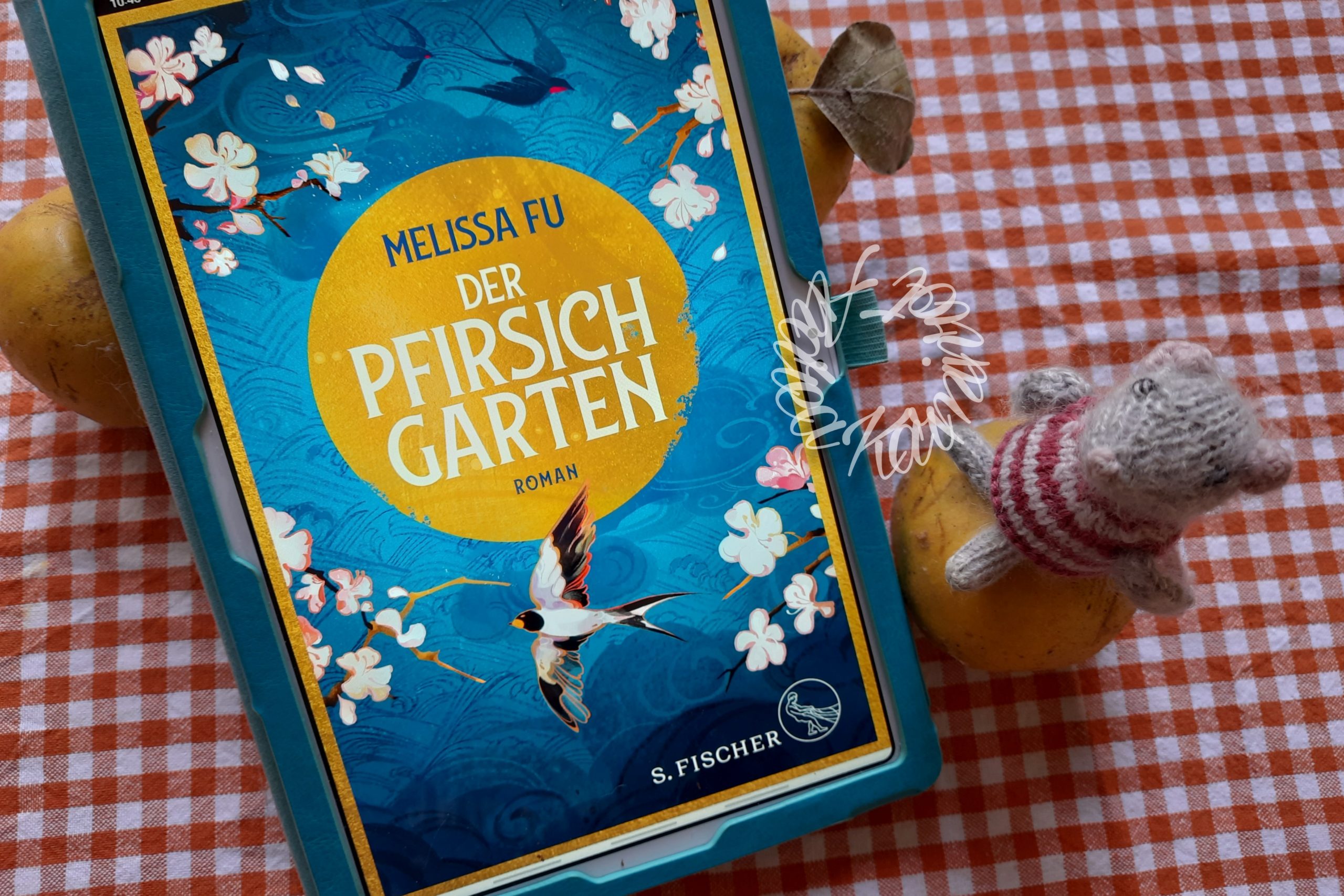 Der Pfirsichgarten Karminrot Lesezimmer